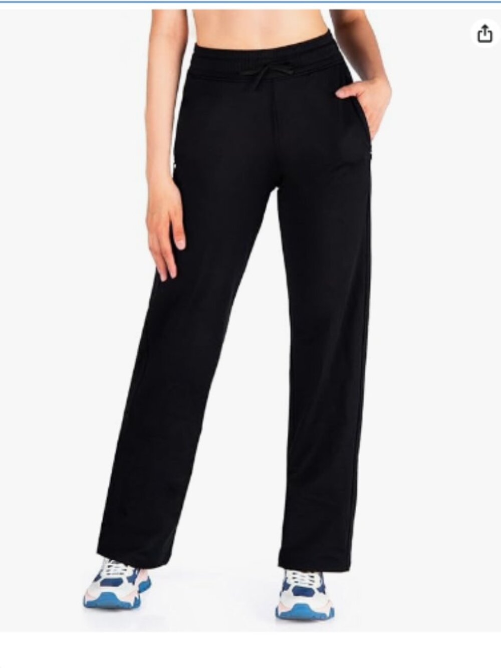 Yogipace Women's Water-Resistant, Fleece-Lined, Straight Leg Pant, Size M Black